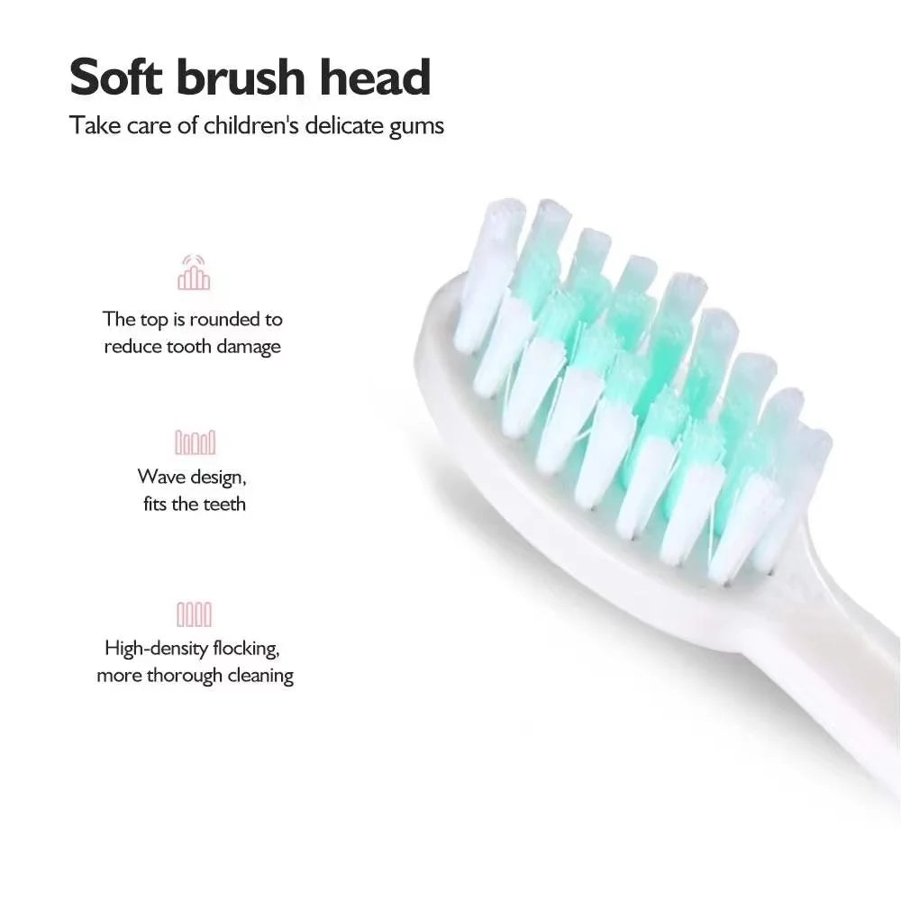 Children'S Electric Toothbrush with 5 Replacement Heads Kids Cartoon Ultrasonic Sonic Battery Tooth Brushes Electric Toothbrush