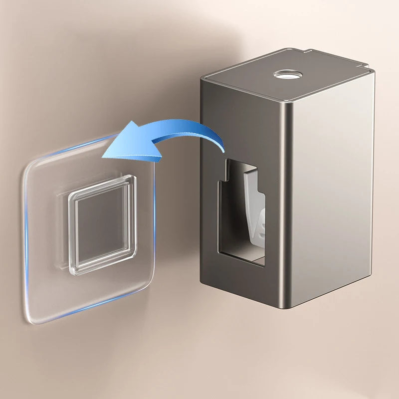 Creative Aluminum Toothpaste Dispenser Automatic Sensor Metal Wall Mounted Tooth Paste Squeezer Device with Toothbrush Holder