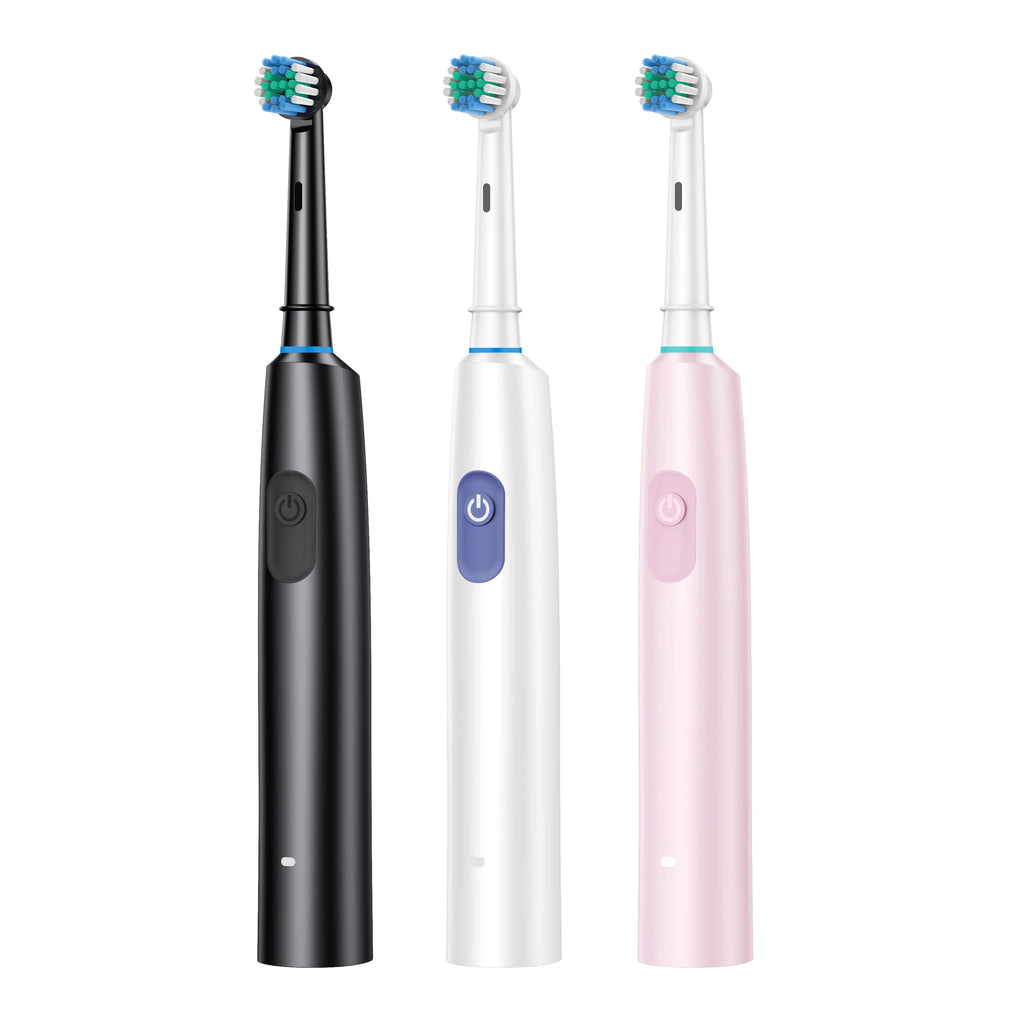 New 2025 Rotating Electric Toothbrush Adult Timer Brush 6 Mode USB Charger Rechargeable Tooth Brushes Replacement Heads Set