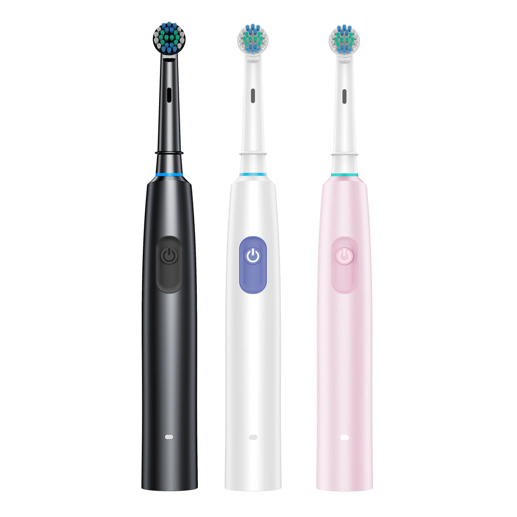 New 2025 Rotating Electric Toothbrush Adult Timer Brush 6 Mode USB Charger Rechargeable Tooth Brushes Replacement Heads Set