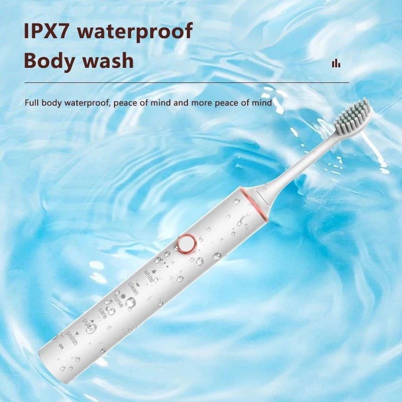 N100 Adult Timer Brush 6 Modesonic Electric Toothbrush USB Charger Rechargeable Tooth Brushes Replacement Heads Set Valentine